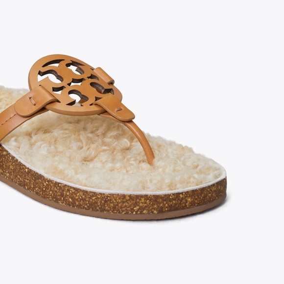NWT! Tory Burch Miller Cloud Shearling Sandals w/box and dust bag - Picture 3 of 9